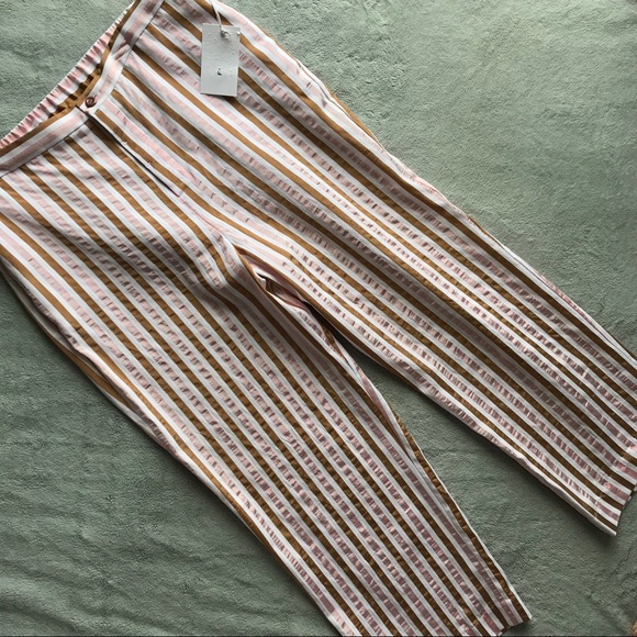 Frame Denim Pants - NWT Frame Relaxed Striped Pants Copper Pink XL